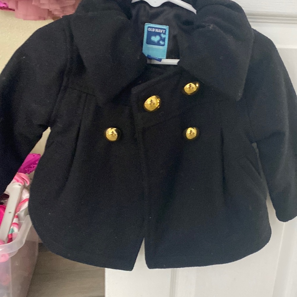 Infant/Toddler Black Peacoat Size 18-24 Month